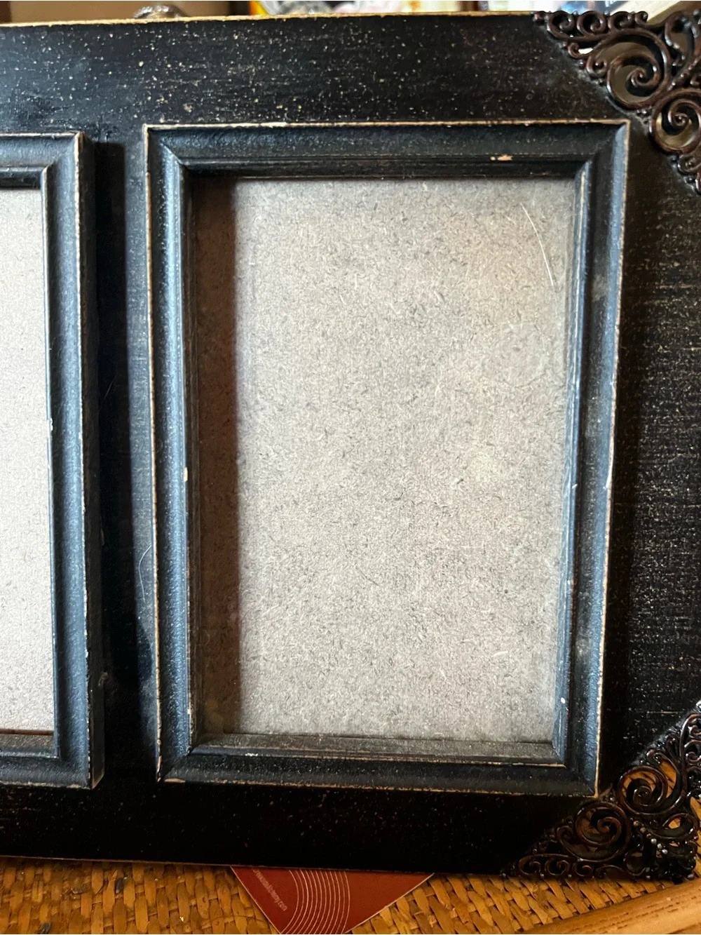 Classic Black Wood Triple Photo Frame - Unbranded